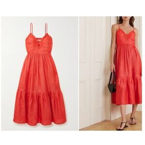 NWOT SEA Roberta Raw Silk Maxi Dress - Size M